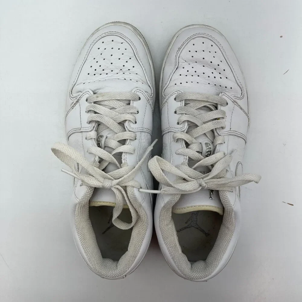 Nike Air Jordan 1 Retro Low - White Metallic Silver 309192-111 Men’s Size 7.5